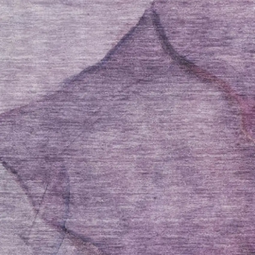 Purple And Ivory Abstract Washable Area Rug With UV Protection Photo 7