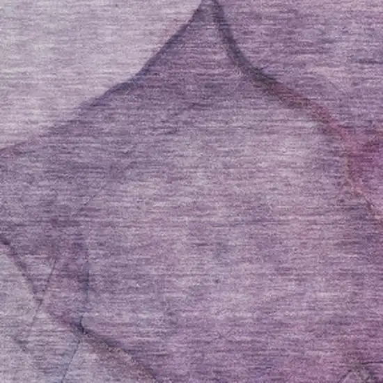 Purple And Ivory Abstract Washable Area Rug With UV Protection Photo 3
