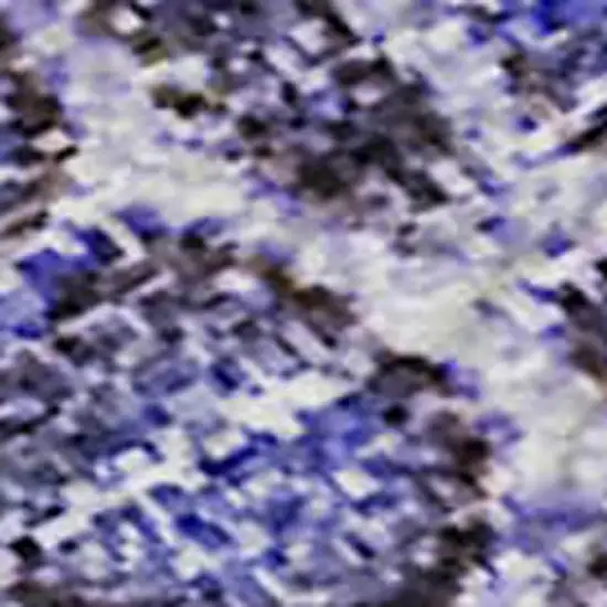 Purple And Ivory Abstract Washable Area Rug With UV Protection Photo 2