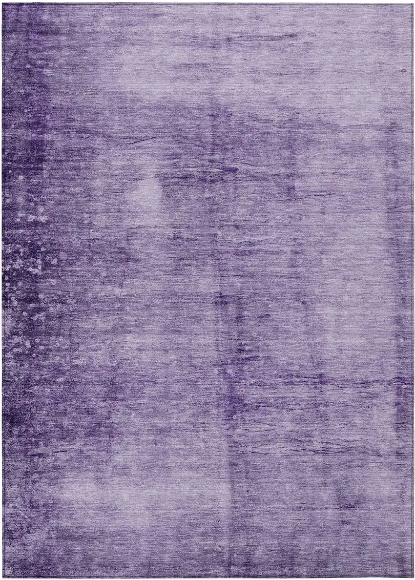 Purple And Ivory Abstract Washable Indoor Outdoor Area Rug Photo 8