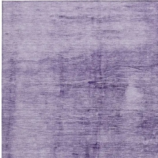 Purple And Ivory Abstract Washable Indoor Outdoor Area Rug Photo 3