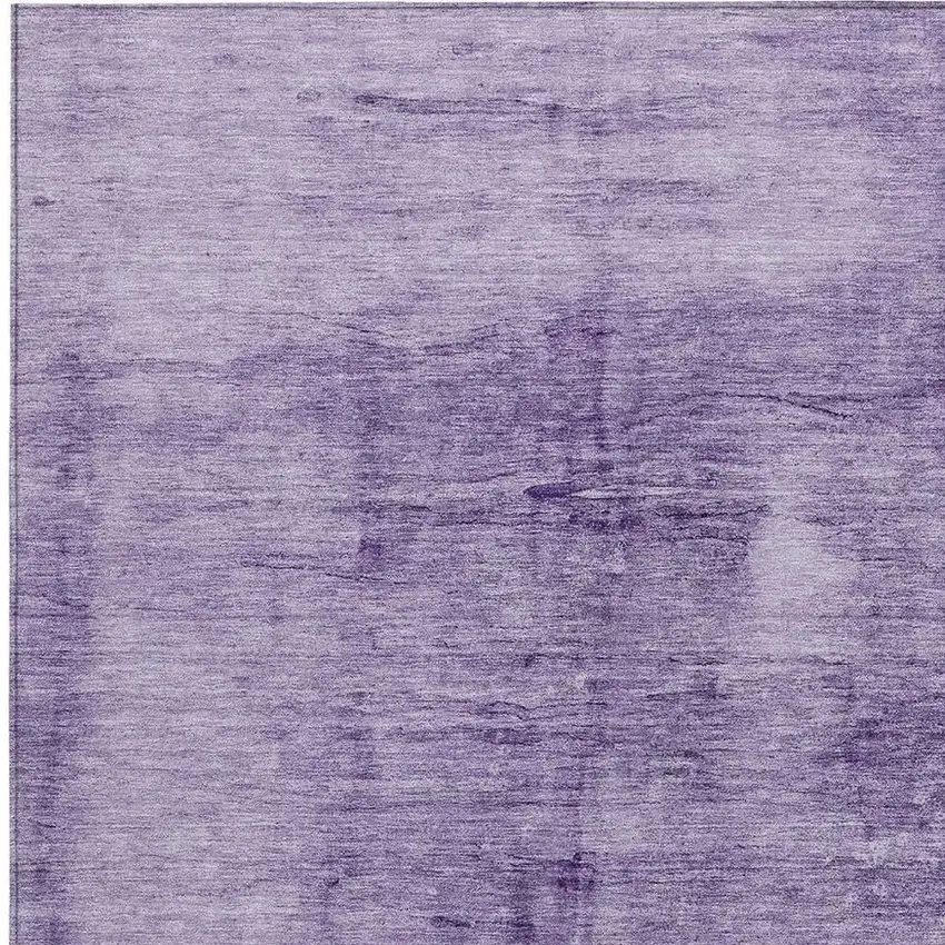 Purple And Ivory Abstract Washable Indoor Outdoor Area Rug Photo 3