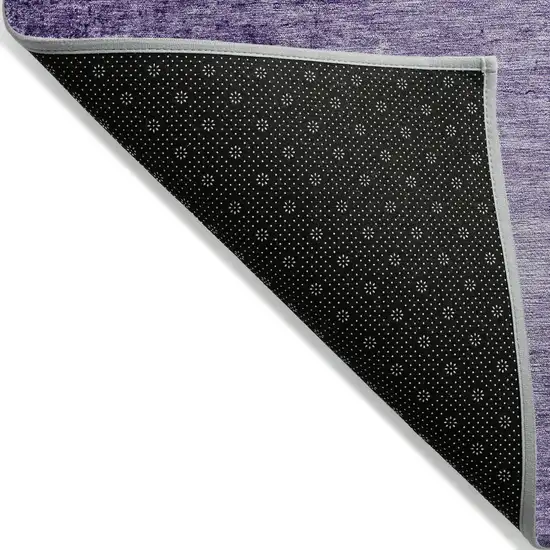 Purple And Ivory Abstract Washable Indoor Outdoor Area Rug Photo 7