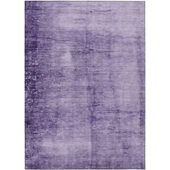 Purple And Ivory Abstract Washable Indoor Outdoor Area Rug Photo 8