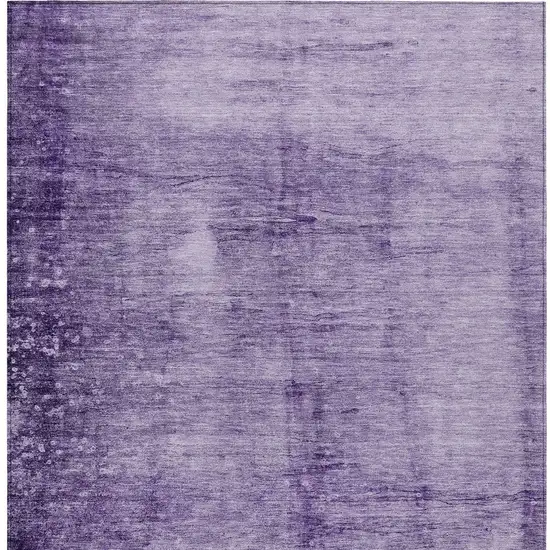 Purple And Ivory Abstract Washable Indoor Outdoor Area Rug Photo 6