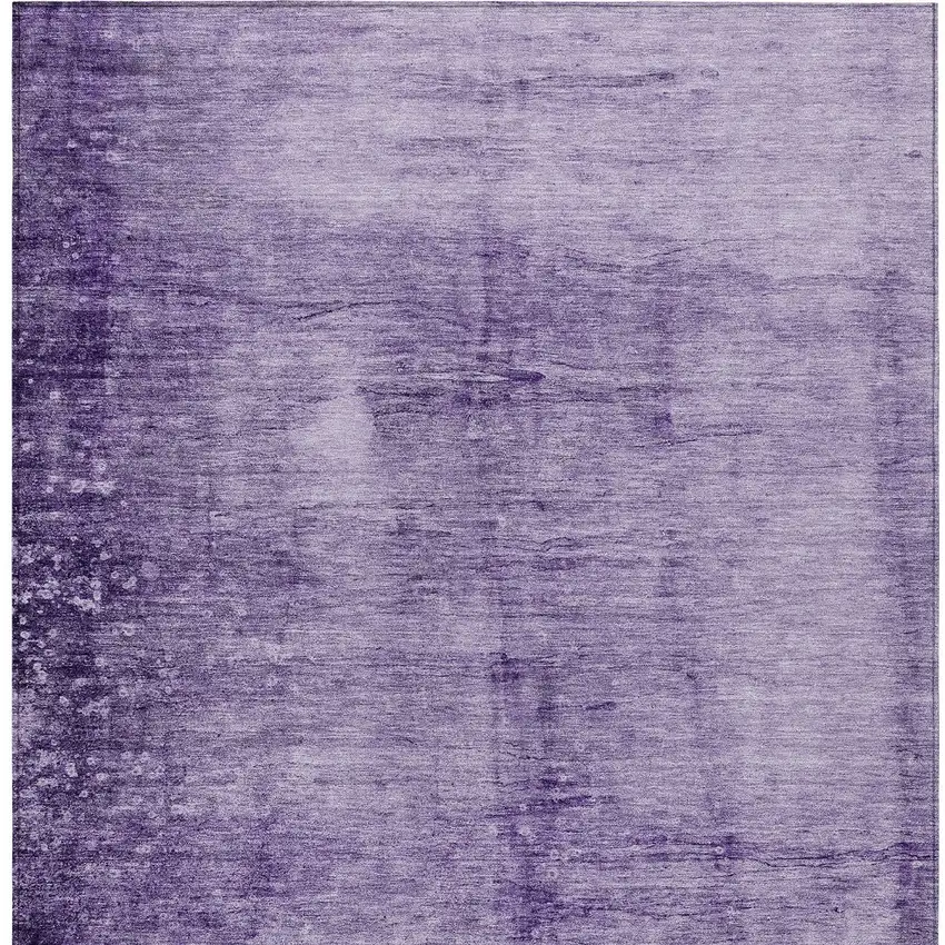 Purple And Ivory Abstract Washable Indoor Outdoor Area Rug Photo 6