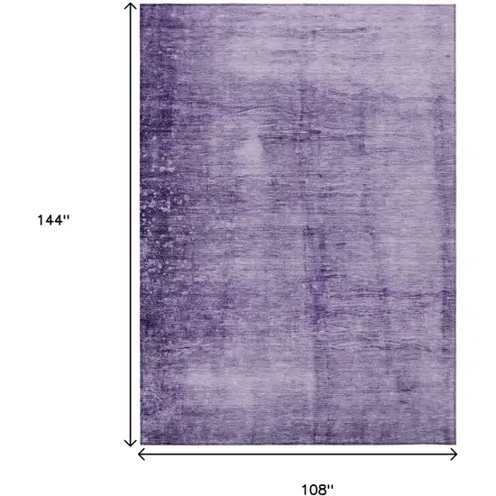 Purple And Ivory Abstract Washable Indoor Outdoor Area Rug Photo 9