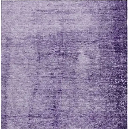 Purple And Ivory Abstract Washable Indoor Outdoor Area Rug Photo 3