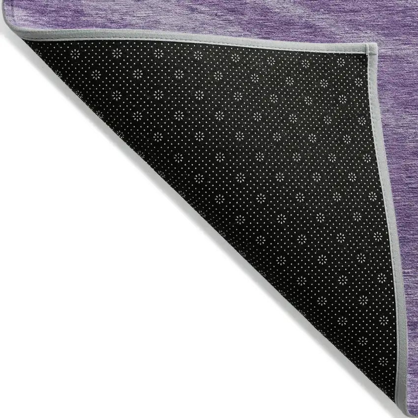 Purple And Ivory Abstract Washable Indoor Outdoor Area Rug Photo 4