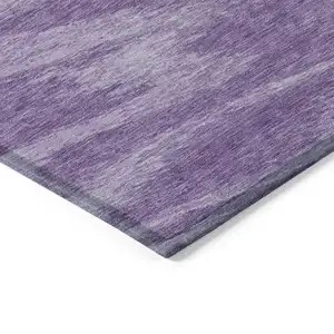 Photo of Purple And Ivory Abstract Washable Indoor Outdoor Area Rug