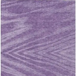 Photo of Purple And Ivory Abstract Washable Indoor Outdoor Area Rug