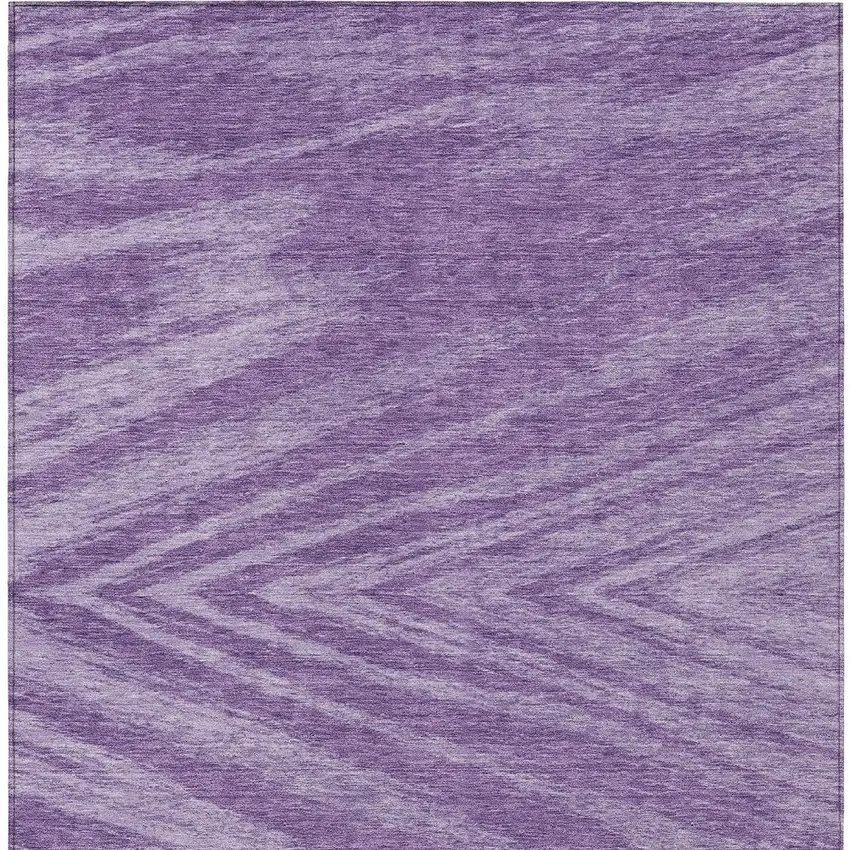 Purple And Ivory Abstract Washable Indoor Outdoor Area Rug Photo 6