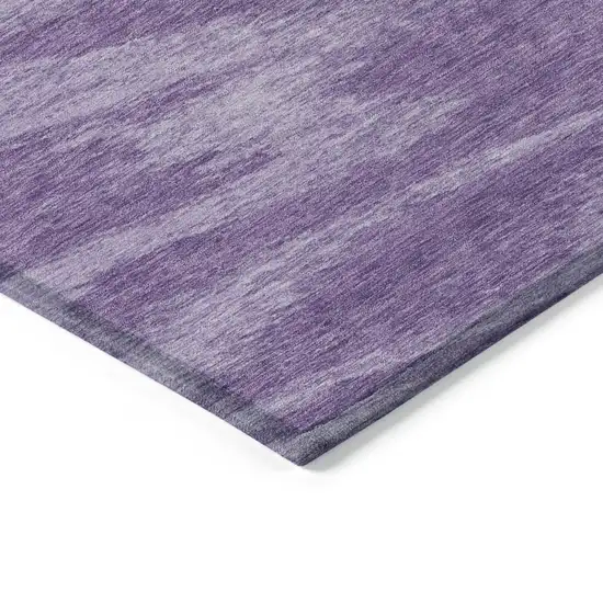 Purple And Ivory Abstract Washable Indoor Outdoor Area Rug Photo 5