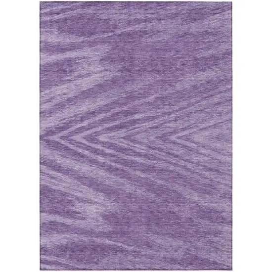 Purple And Ivory Abstract Washable Indoor Outdoor Area Rug Photo 2
