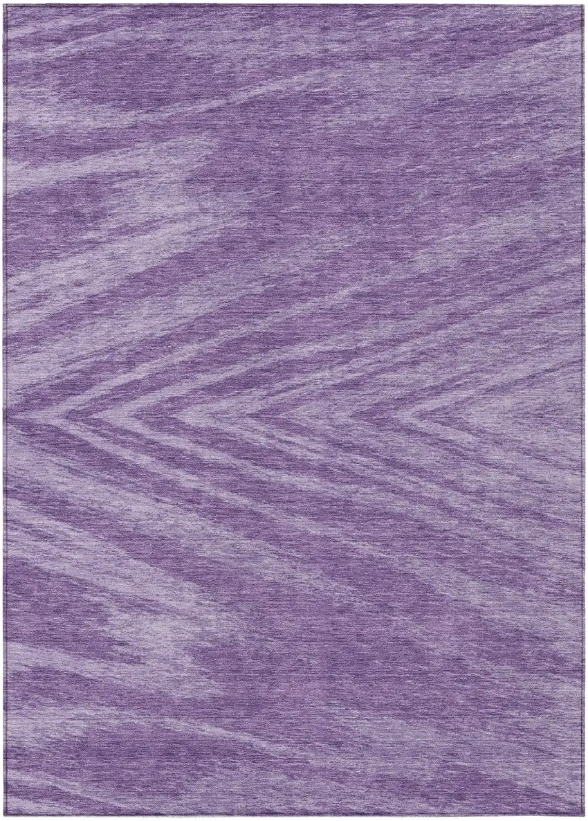 Purple And Ivory Abstract Washable Indoor Outdoor Area Rug Photo 2