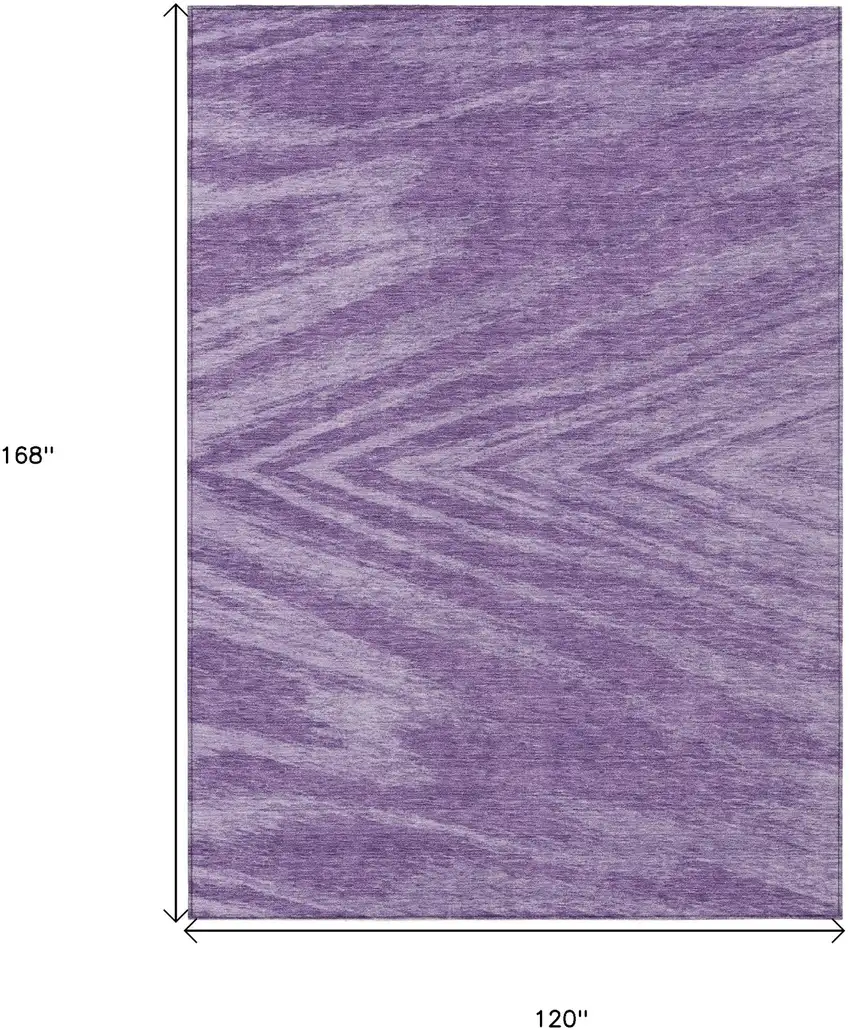 Purple And Ivory Abstract Washable Indoor Outdoor Area Rug Photo 3