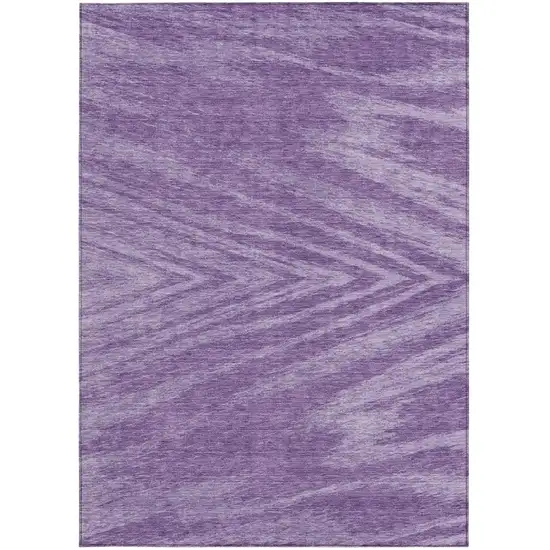 Purple And Ivory Abstract Washable Indoor Outdoor Area Rug Photo 6