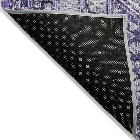 Purple And Ivory Aztec Washable Indoor Outdoor Area Rug Photo 7