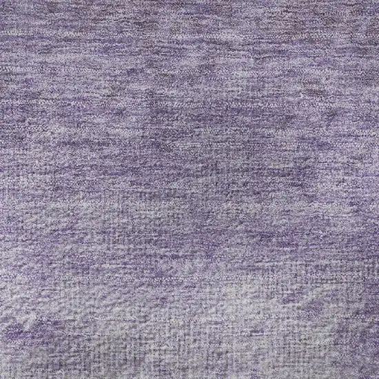 Purple And Ivory Damask Washable Area Rug With UV Protection Photo 8