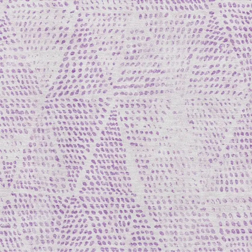 Purple And Ivory Diamond Washable Area Rug With UV Protection Photo 3