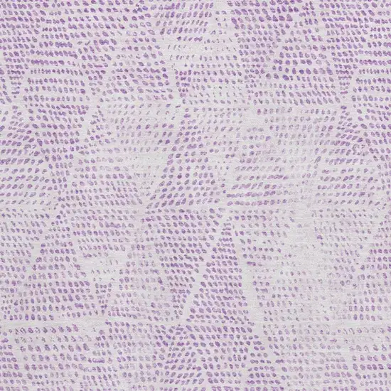 Purple And Ivory Diamond Washable Area Rug With UV Protection Photo 4