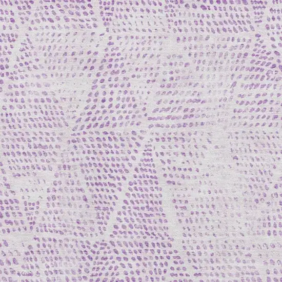 Purple And Ivory Diamond Washable Area Rug With UV Protection Photo 3