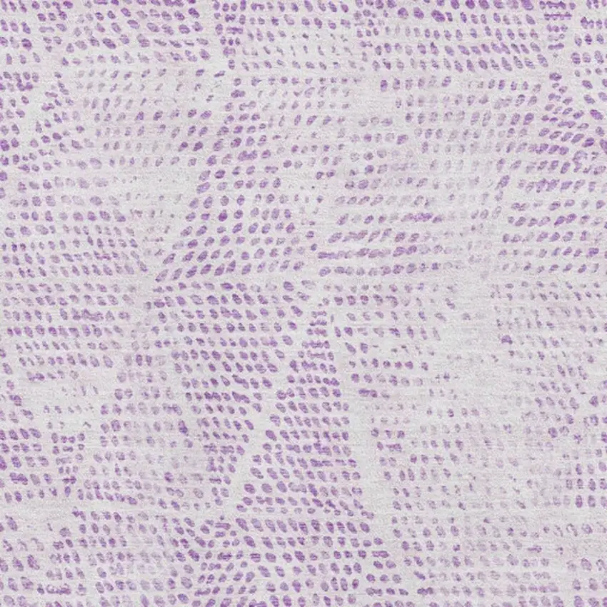 Purple And Ivory Diamond Washable Area Rug With UV Protection Photo 3