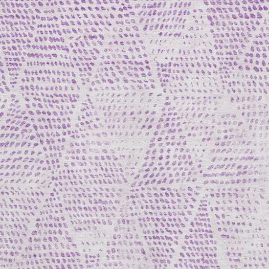 Purple And Ivory Diamond Washable Area Rug With UV Protection Photo 3