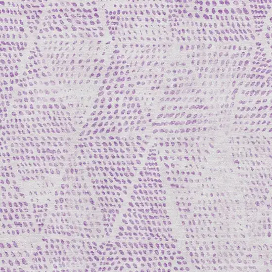 Purple And Ivory Diamond Washable Area Rug With UV Protection Photo 3