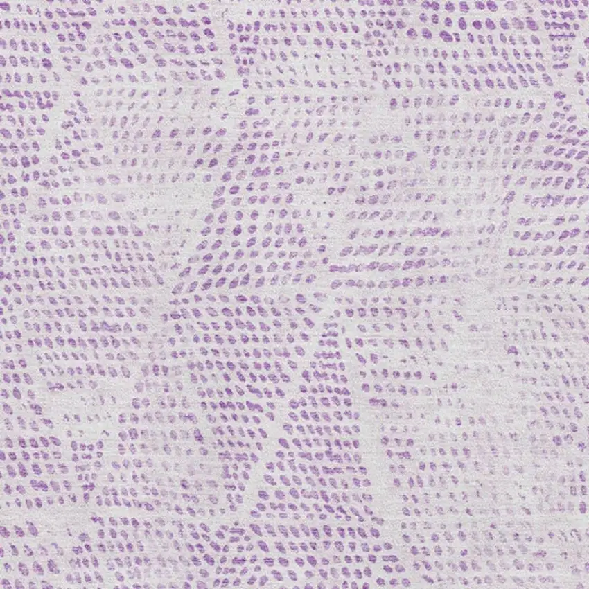 Purple And Ivory Diamond Washable Area Rug With UV Protection Photo 3