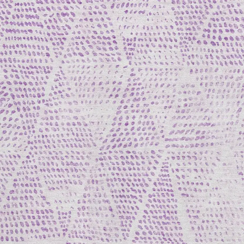 Purple And Ivory Diamond Washable Area Rug With UV Protection Photo 3