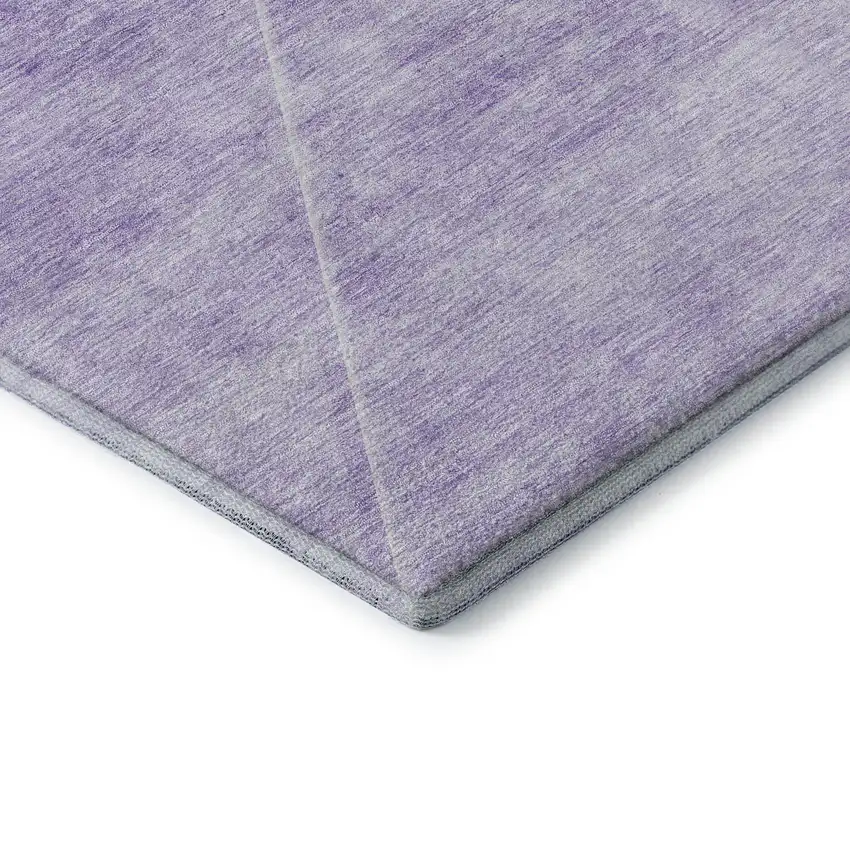 Purple And Ivory Geometric Washable Area Rug With UV Protection Photo 8