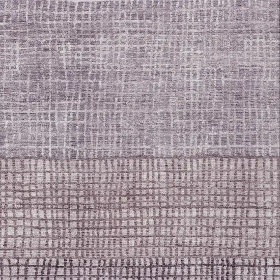 Purple And Ivory Geometric Washable Indoor Outdoor Area Rug Photo 6