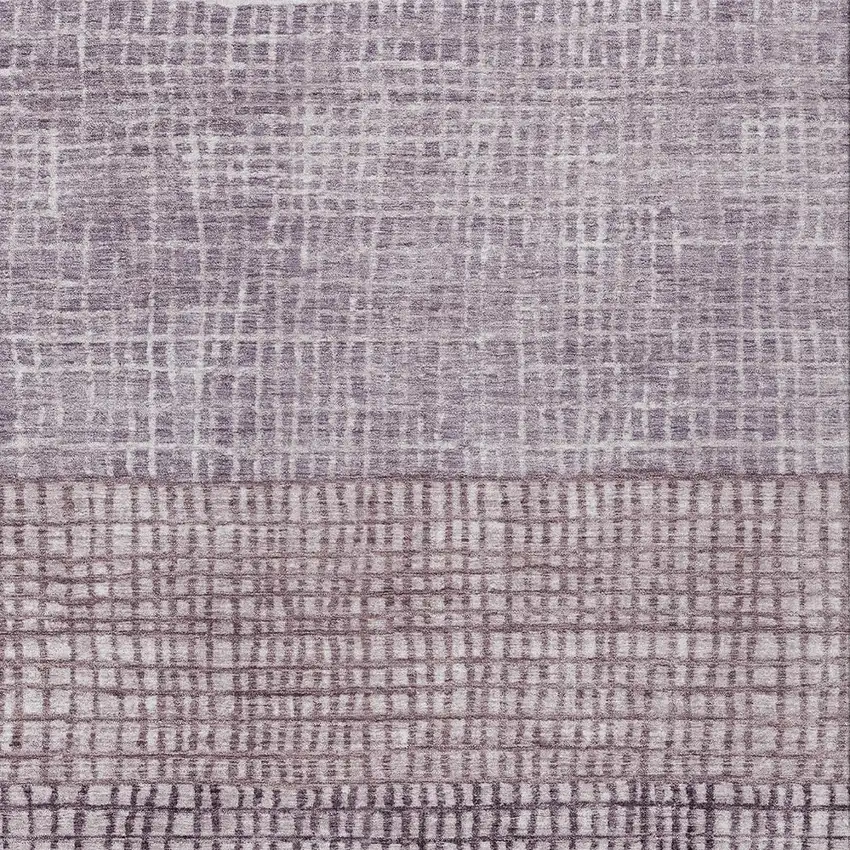 Purple And Ivory Geometric Washable Indoor Outdoor Area Rug Photo 6