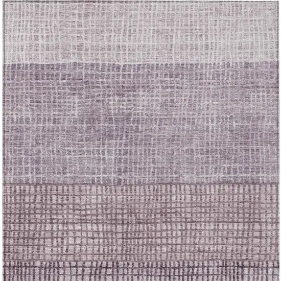Purple And Ivory Geometric Washable Indoor Outdoor Area Rug Photo 3