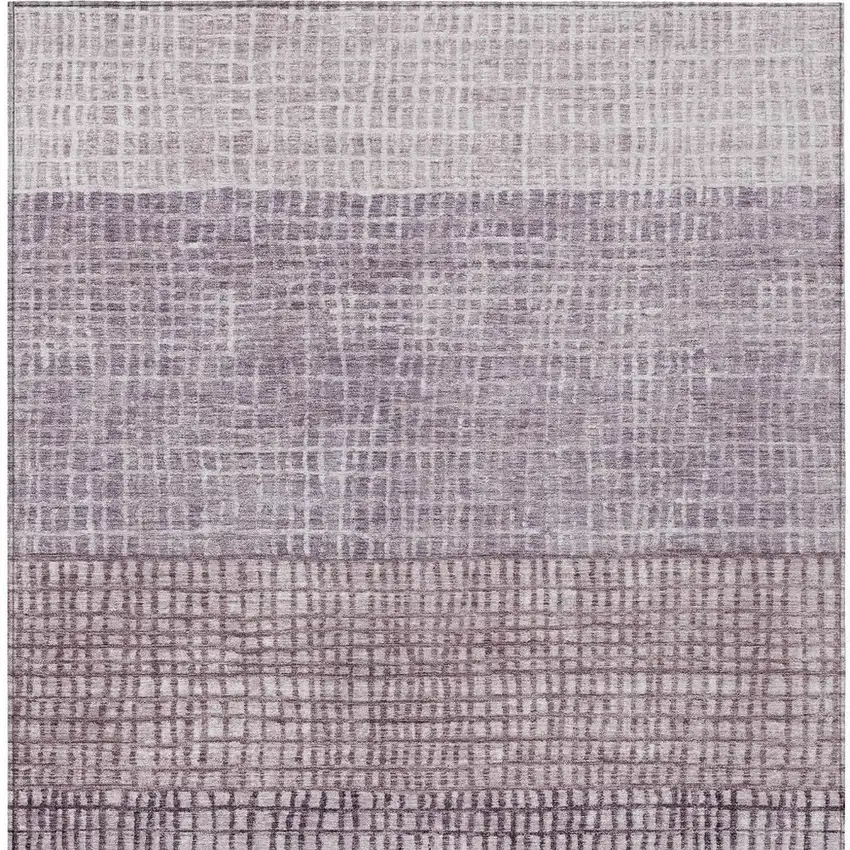 Purple And Ivory Geometric Washable Indoor Outdoor Area Rug Photo 3