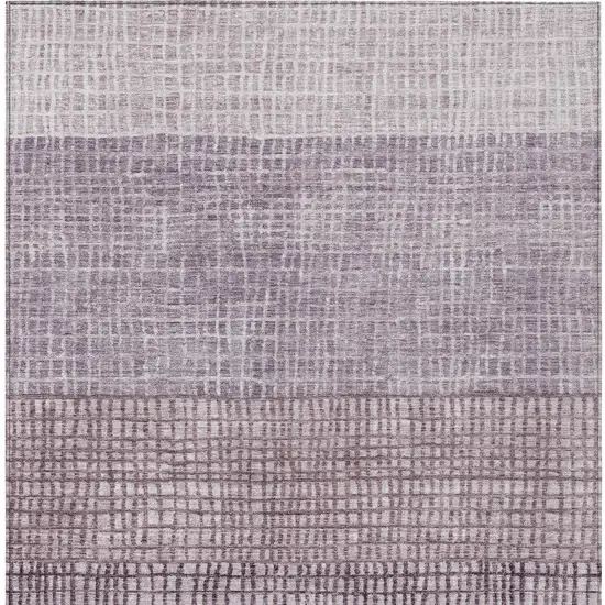 Purple And Ivory Geometric Washable Indoor Outdoor Area Rug Photo 7