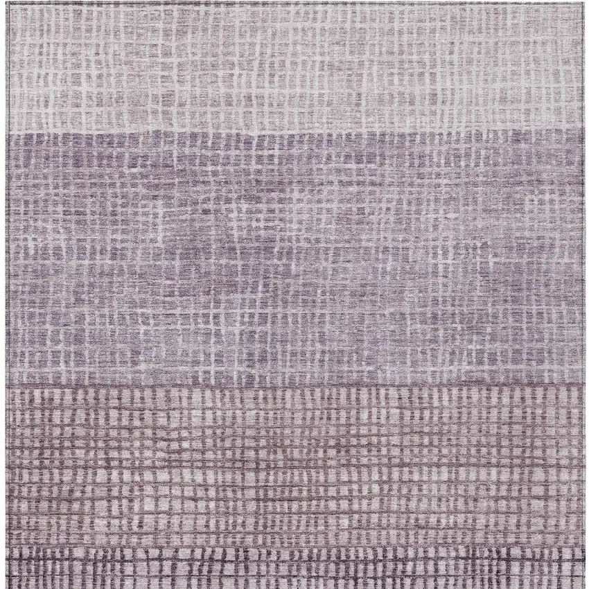 Purple And Ivory Geometric Washable Indoor Outdoor Area Rug Photo 7