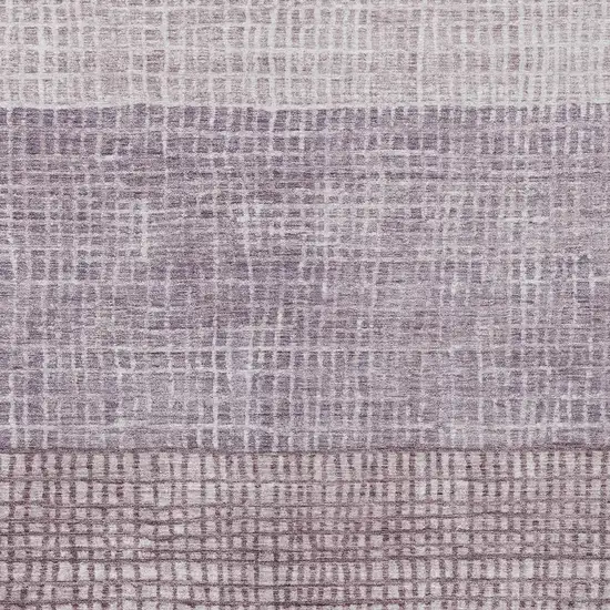 Purple And Ivory Geometric Washable Indoor Outdoor Area Rug Photo 4