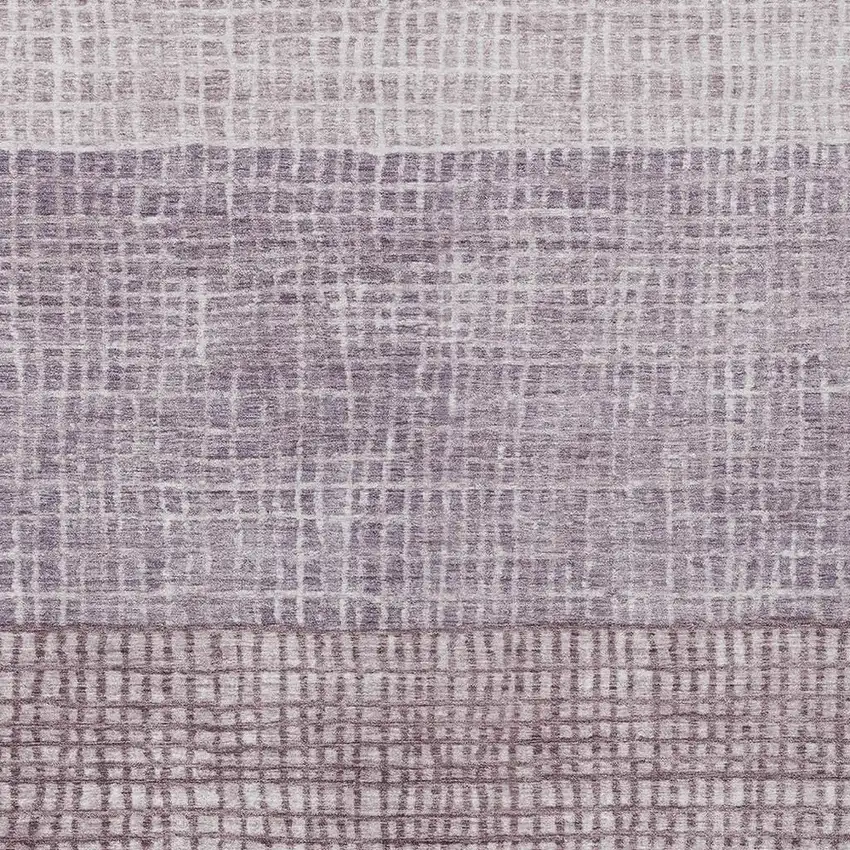 Purple And Ivory Geometric Washable Indoor Outdoor Area Rug Photo 4