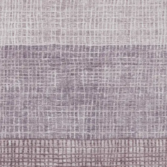 Purple And Ivory Geometric Washable Indoor Outdoor Area Rug Photo 6