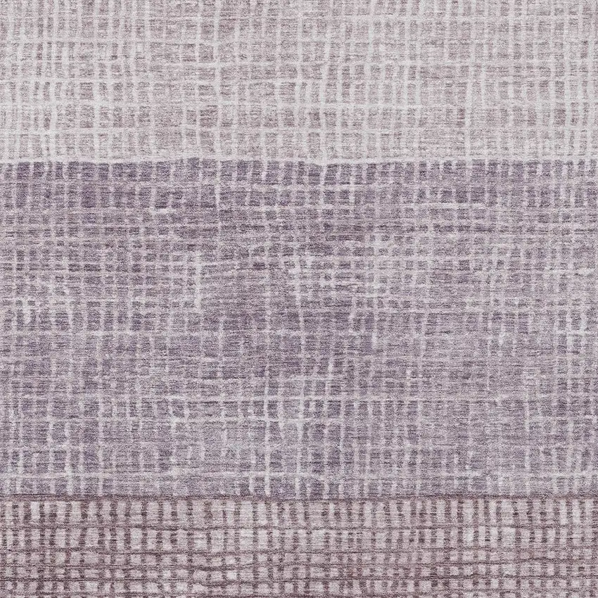 Purple And Ivory Geometric Washable Indoor Outdoor Area Rug Photo 6
