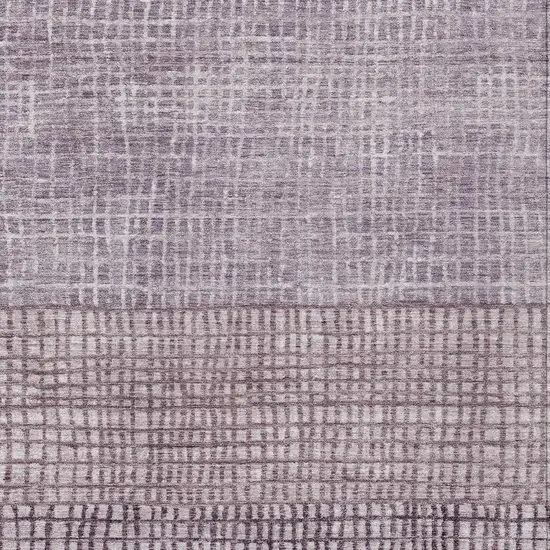 Purple And Ivory Geometric Washable Indoor Outdoor Area Rug Photo 4