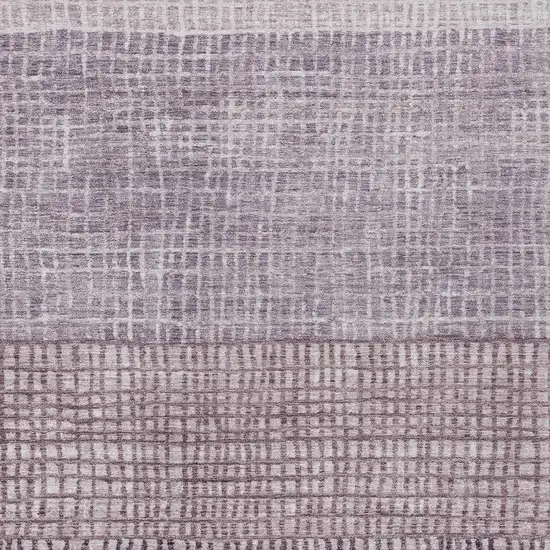 Purple And Ivory Geometric Washable Indoor Outdoor Area Rug Photo 3