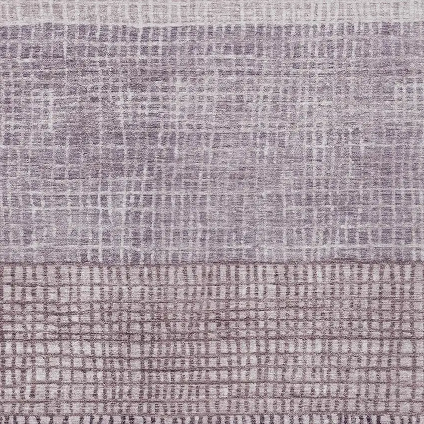 Purple And Ivory Geometric Washable Indoor Outdoor Area Rug Photo 3