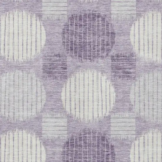 Purple And Ivory Geometric Washable Indoor Outdoor Area Rug Photo 6