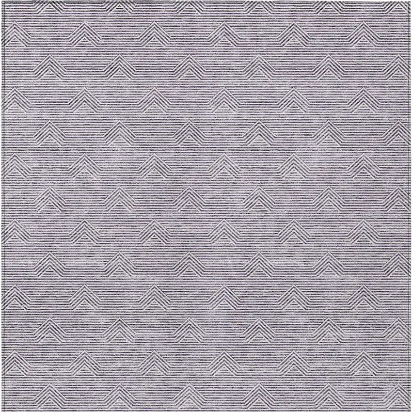 Purple And Ivory Geometric Washable Indoor Outdoor Area Rug Photo 6