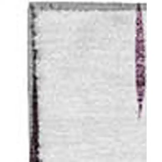 Purple And Ivory Ikat Washable Area Rug With UV Protection Photo 3
