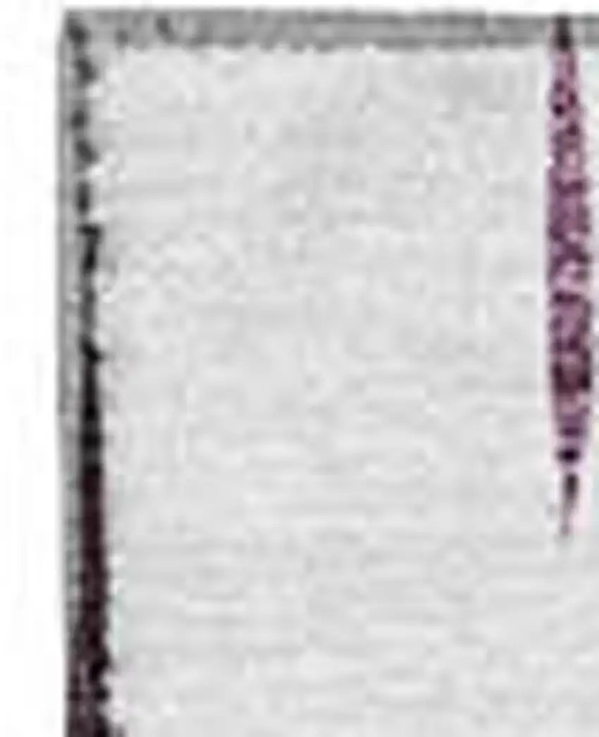 Purple And Ivory Ikat Washable Area Rug With UV Protection Photo 3