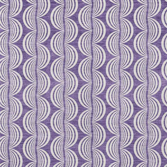 Purple And Ivory Ogee Washable Indoor Outdoor Area Rug Photo 5